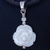 Pendentif Argent Nacre taillé en rose