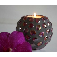 Bougeoir Violet-Gris pour bougie chauffe-plat