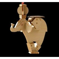 Maquette Eléphant solaire en bois plus ballon