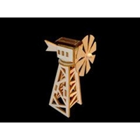 Maquette MINI EOLIENNE des CHAMPS solaire en bois