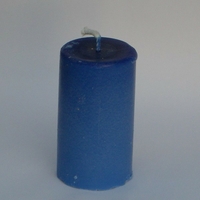 Bougie bleue ronde petite en cire de soja