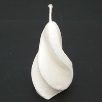 Bougie blanche flamme en cire de soja