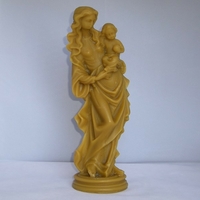 Statue Vierge à l'Enfant en cire d'abeille