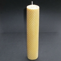 BOUGIE GAUFRÉE NUMÉRO 1 en cire d'abeille
