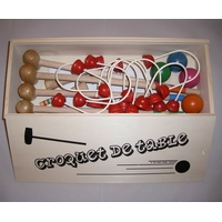 Jeu de croquet de table en bois