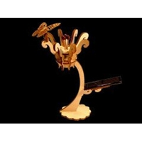 Maquette MINI PAPILLON SUR FLEUR solaire en bois