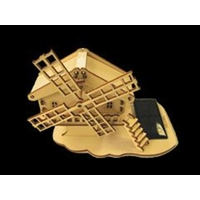 Maquette CHALET MOULIN solaire en bois