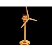 Maquette MINI EOLIENNE MODERNE solaire en bois