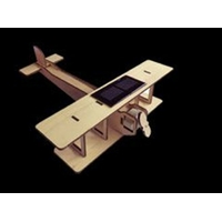 Maquette AVION BIPLAN solaire en bois