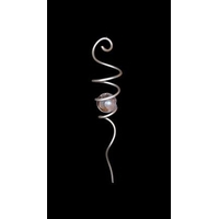 Petite Spirale Couleur Chrome avec boule en verre.