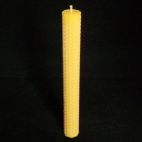 LOT de 10 BOUGIES CHANDELLES GAUFRÉES en cire d'abeille