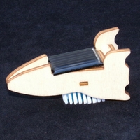 Maquette en bois à monter de Mini Fusée Solaire