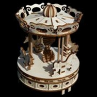 Maquette en bois à construire de Carrousel Solaire