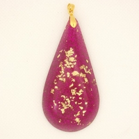 Orgonite Pendentif Goutte Fushia