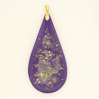 Orgonite Pendentif Goutte Violet
