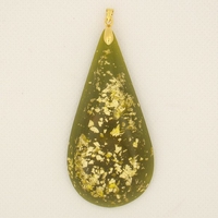 Orgonite Pendentif Goutte Vert Pomme