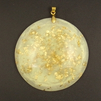 Orgonite Pendentif Grand Médaillon Blanc