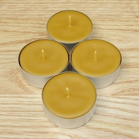 4 bougies chauffe-plats géants en cire d'abeille