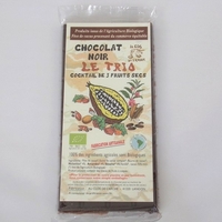 CHOCOLAT BIO NOIR COCKTAIL DE 3 FRUITS SEC